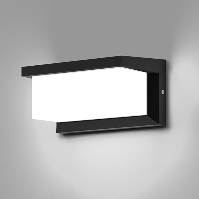 Sytmhoe 5000K Daylight White Outdoor Wall Sconce Lights, LED Exterior Light Fixture Wall Mount Ip65 Waterproof, Wall Porch Light for Garage Walkway Hallway Backyard Garden(1 Pack)