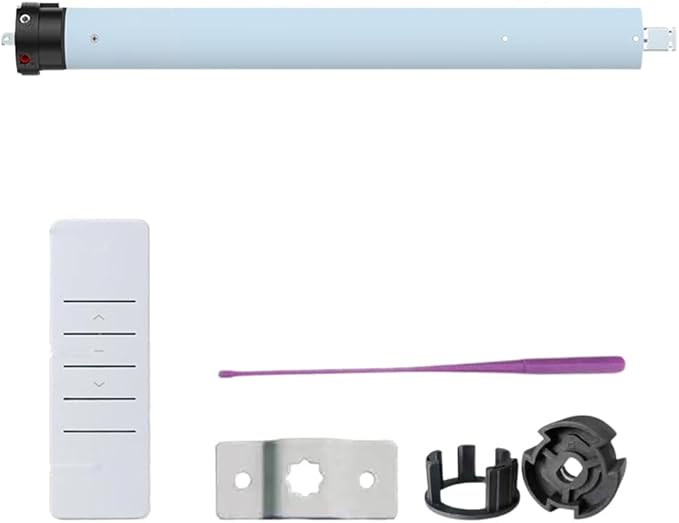 DC24V Motorized Remote Control Roller Shade Motor Kit, 45mm Brushless Electric Blind Motor for Outdoor Awning & Windproof Shades, Heavy Duty Automation (50 N.m for Φ74mm（3"） Round Tube)