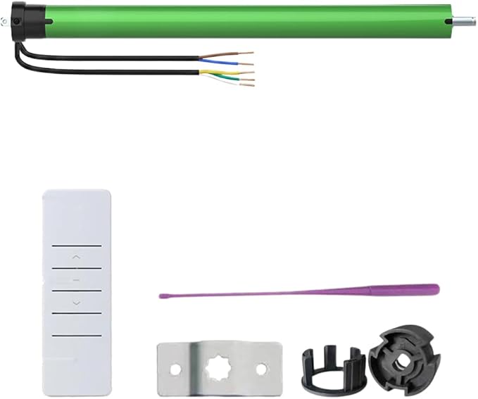 Hardwired Roller Shade Motor 120V AC, Dry Contact Tubular Motor for Smart Blinds, 35mm Quiet Electric Motorized Blinds Kit for Projector Screen Zebra (10 N.m for Φ40mm (1.57") Round Tube)