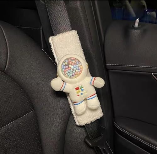 BNTR Car Seat Belt Cover Stocking Stuffers Cute Creative Toy Flower Cloud Duck Safety Seatbelt Shoulder Pad Auto Accessory Neck Cushion Protector Seatbelt Shoulder Protector Nice Gift (Astronaut)