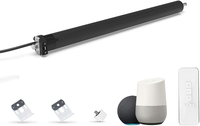 ZigBee 3.0 Smart Roller Shade Motor for 2" Tube, Heavy Duty 6.0N.m 10N.m Electric Blinds Retrofit Kit, Compatible with Alexa/Google Home (6.0 N.m Motor Suitable for Φ50mm (2") Round Tube)