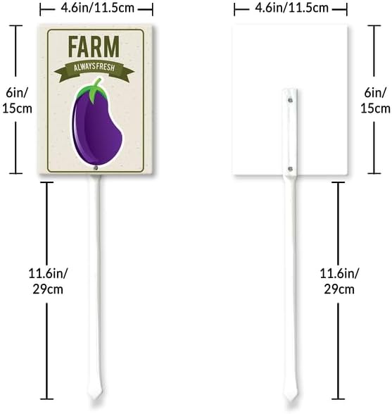 Eveokoki Aluminum Seed & Plant Labels - Plant Markes for Seedlings-Plant Tags for Pots - Garden Signs for Vegetable - Durable Markers for Plants Outdoor Waterproof - Garden Decor for Farmhouse