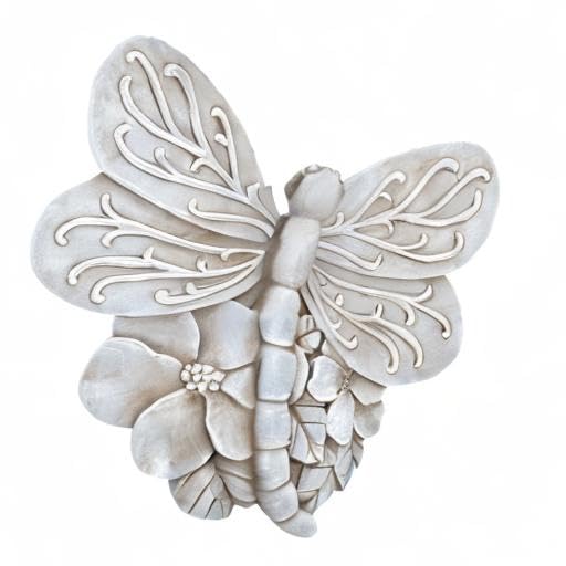 NAT & Jules Animal Character Shaped Dimensional Indoor Outdoor 11 inch Cast Resin Decorative Garden Stepping Stone, Patio, Walkway Sculpture Yard Art, Stone Grey Dragonfly
