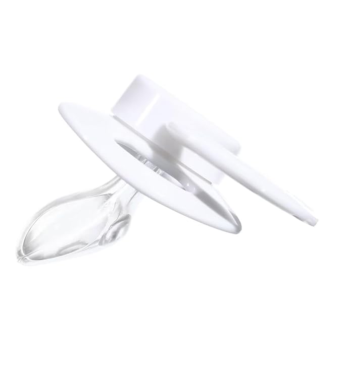 Landofgenie Adult Size Large Shield Pacifiers Bone Shaped Cutie Pacifier White