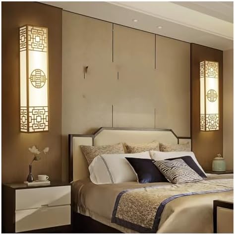 Chinese Zen Style Strip Wall Lamp - Elegant Bedroom & Living Room Lighting, Modern Background Wall Bedside Fixture, Soft Glow Decorative Light for Tranquil Atmosphere
