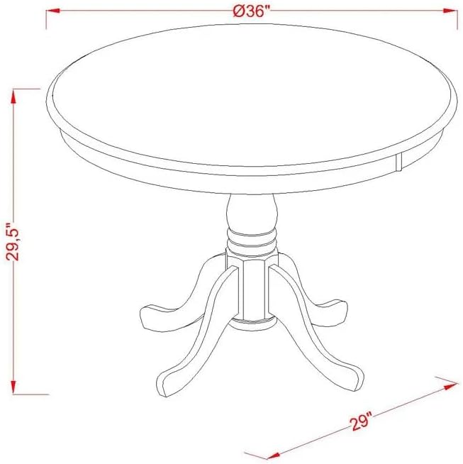 East West Furniture ANAS5-LWH-43 5 Piece Dinner Table Set contain A Wooden Table and 4 Willow Green Polyester Fabric Kitchen Chairs with Stylish Back- Linen White Finish
