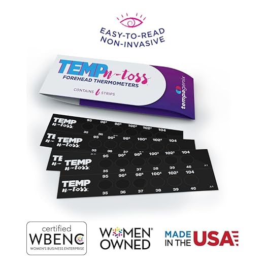 Fast Reading Disposable Forehead Thermometer Strips - Temp-N-Toss for Accurate & Hygienic Baby Temperature Measurement - Easy to Use and Reliable Single-Use Fever Indicator (18)