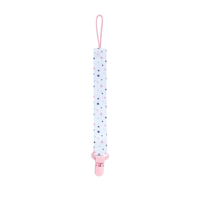 Nuby Pacifinder Baby Pacifier Clip - (24-Pack) - Pacifier Holder Clip with Convenient Hook Loop - Flowers and Polka Dots