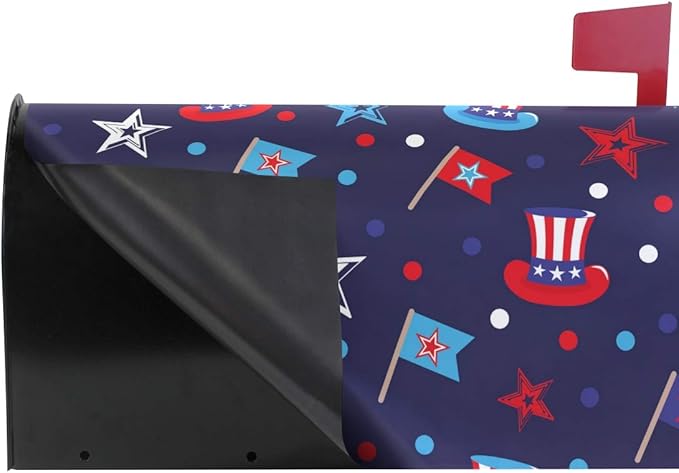 ALAZA 4Th of July Magnetic Mailbox Cover MailWraps Garden Yard Home Decor for Outside Standard Size-18"x 20.8"