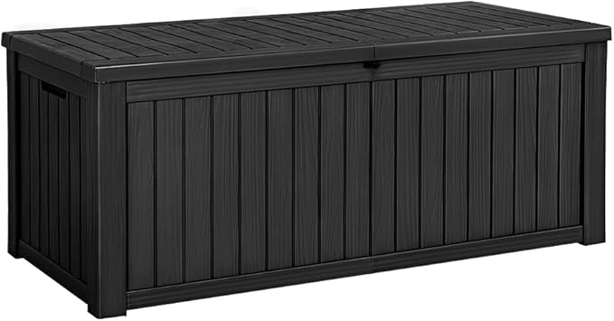 Devoko 150 Gallon Deck Box Resin Outdoor Storage Box Waterproof Storage Container for Patio Furniture Cushions