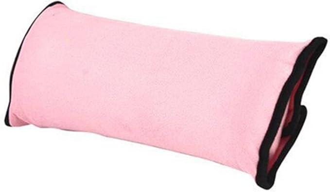 Kids Seatbelt Pillow 2 Packs, Universal Car Seat Belt Pillow Seatbelt Protector Soft Cushion Shoulder Covers Pad Headrest Neck Support Kids for Children and Adult (Beige+Pink)