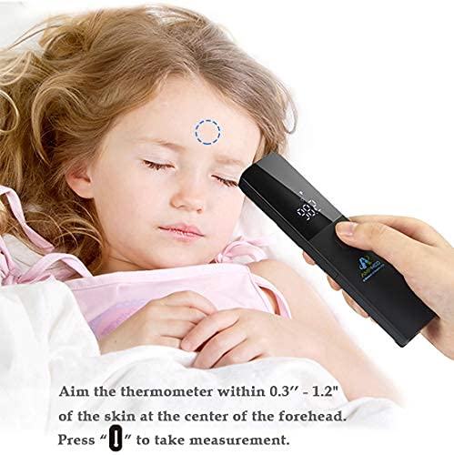 Amplim 4-Pack Hospital & Medical Grade Non Contact Digital Infrared Forehead Thermometer for Babies, Kids, and Adults. FSA HSA Eligible