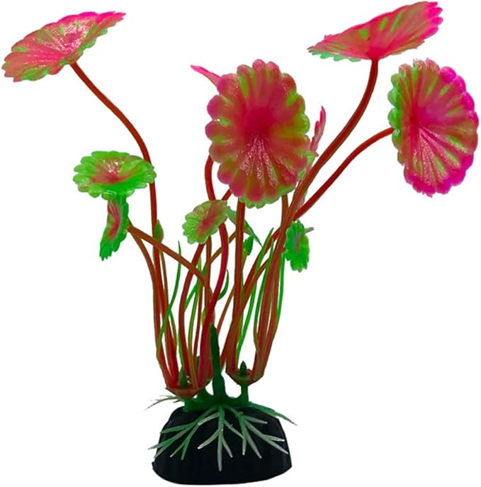 24PCS Plastic Artificial Aquarium Plants, Fake Realistic Plants for Aquarium Fish Tank Vivid
