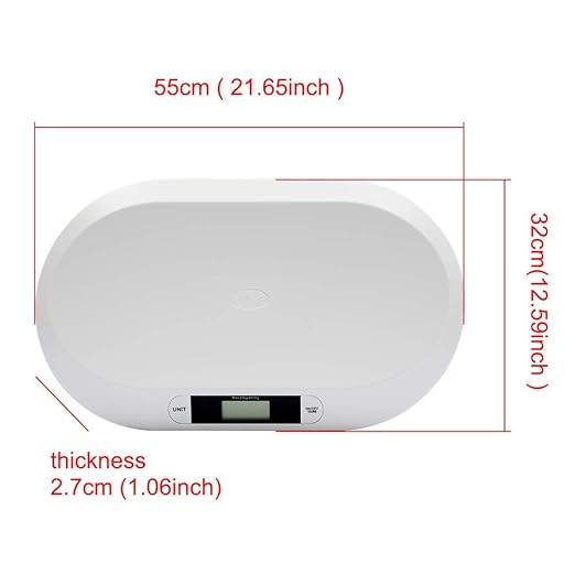Comfort Babay Scale with LCD Display, High Precision Digital Smart Baby Scale Toddler Scale Infant Scale Baby Weighing Scale Body Weight for Baby, Capacity: 20kg/44lbs