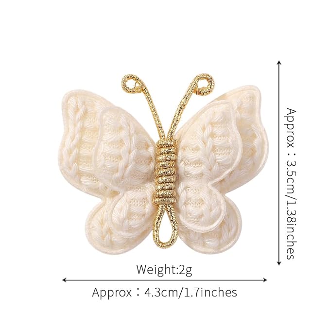 Pack of 2 hair bows girls. Kids’Fashionable Artificial Butterfly Hair Clips (Peach red)