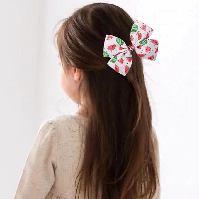 Fruit Hairpin Watermelon Bow Hair Clips Non Slip Hair Clip Fruit Accessories for Women Girls Hair (B6)