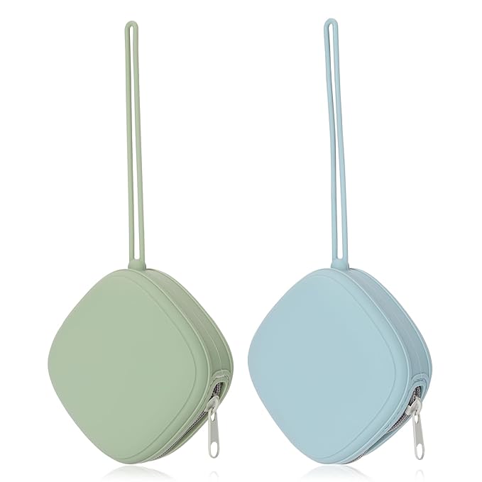 Silicone Pacifier Case, 2 Pack (Sage, Ether)