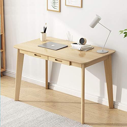 IOTXY Solid Wood Writing Desk - Home Office Workbench Desk with Drawer, Laptop Computer Work Study Table