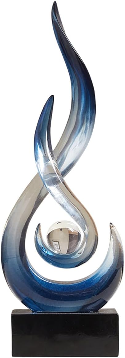 AWNR Abstract Art Deco Decor Statues for Home,Shelves,Table,Living Room, Dining Room,Modern Sculpture Decoraciones of Homes for Sale (Gradient Blue)