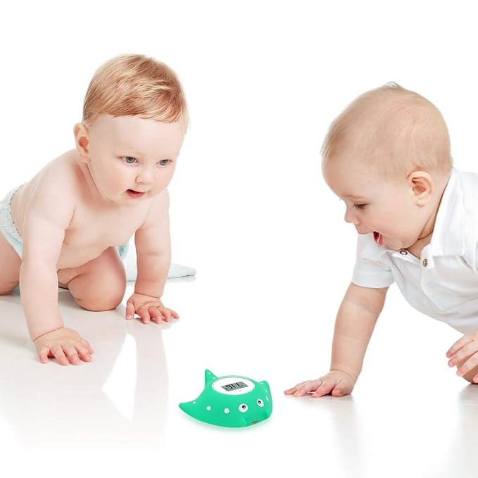Baby Bath and Room Thermometer - Famidoc FDTH-V0-22 New Upgraded Sensor Technology for Baby Health Bath Tub Thermometer Floating Toy (Blue)