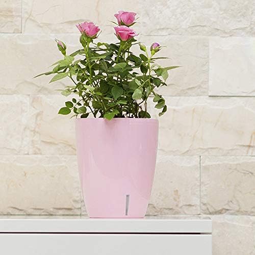 Santino 4.9 Inch ORCHIDEA Self Watering Pots for Orchids in Lilac (Set of 3) - Decorative Wicking Planter with w/Great Aerification, Drainage and Water Level Indicator