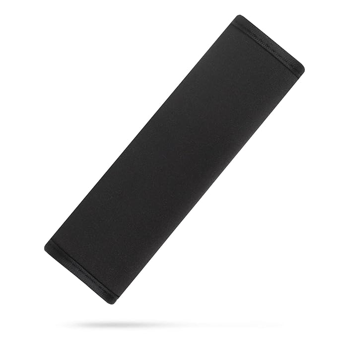 YR Seat Belt Cover for Kids, Soft Comfort Seat Belt Cushion for Children, Cute Cartoon Pattern Car Seat Belt Pads Cover for Girls and Boys, 1 Pack (Black)