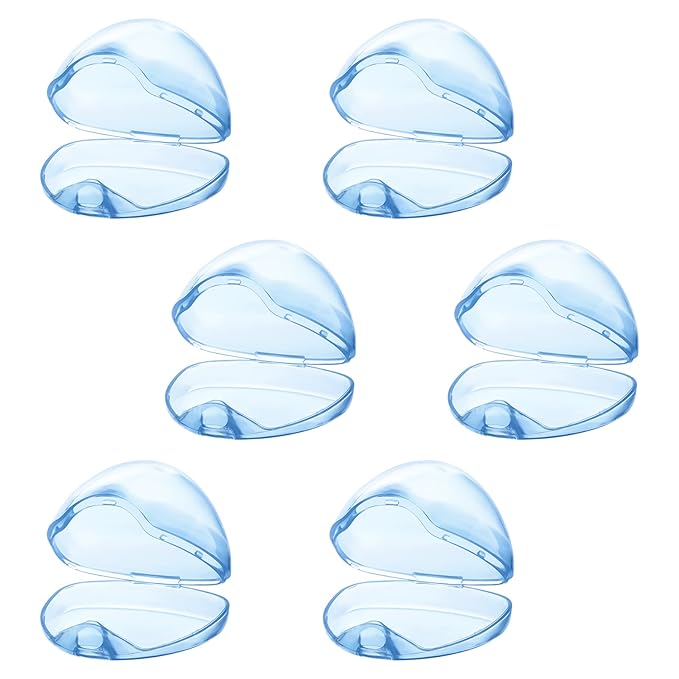 Accmor Pacifier Case, Pacifier Holder Case, Pacifier Container for Travel, BPA Free,Transparent Blue, 6 Pack