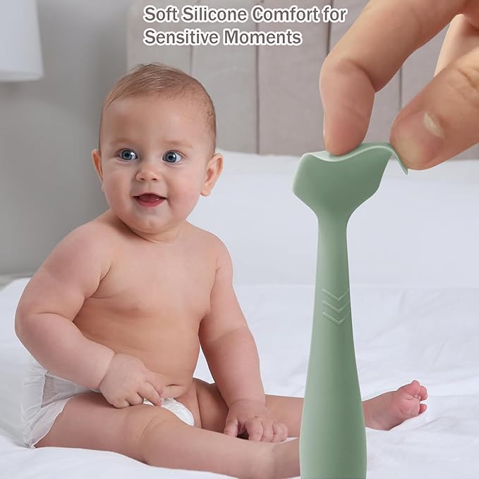 Baby Diaper Cream Spatula - Baby Diaper Rash Cream Applicator for Butt Paste Diaper Cream - Newborn Essentials (gray, green, pink)
