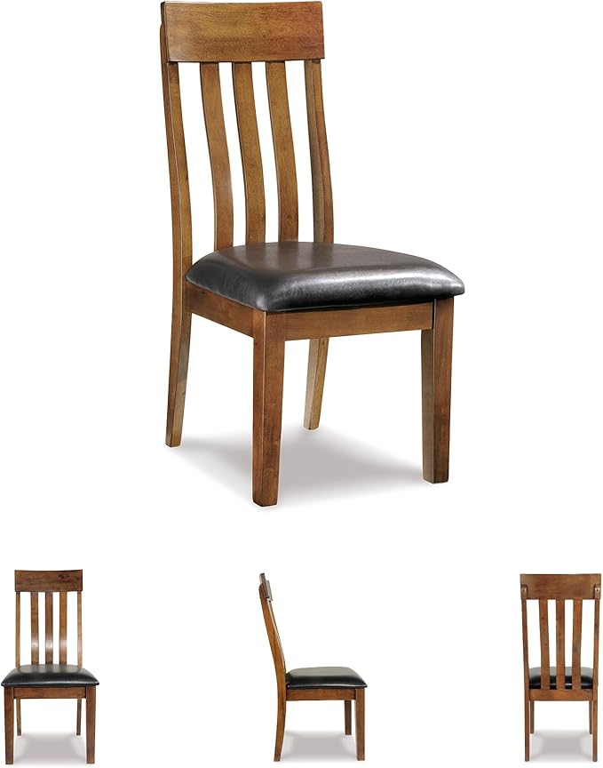 Signature Design by Ashley Ralene Rake Back 19" Dining Room Chair 2 Count, Medium Brown