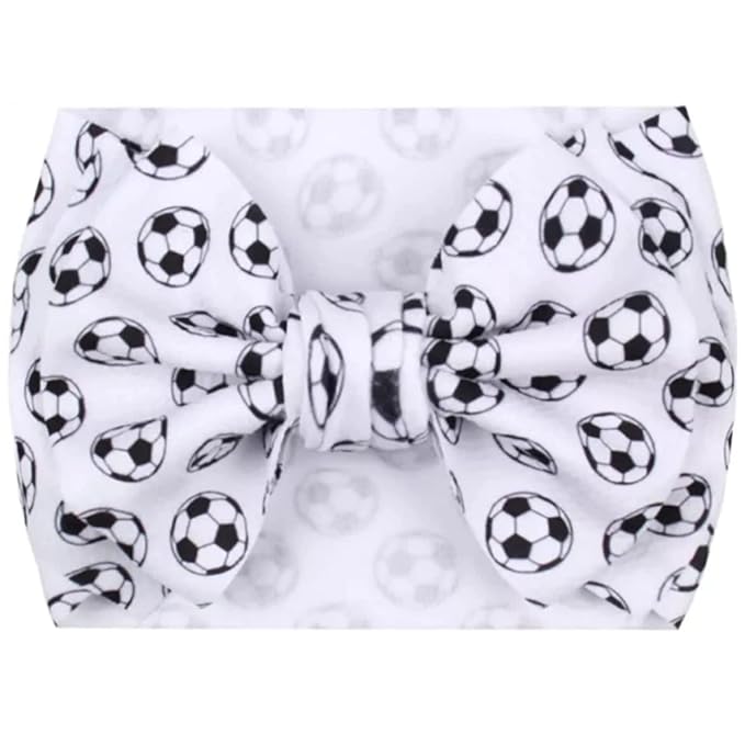 Soccer 7" Bow Headwrap for Baby Girls upto 4 years