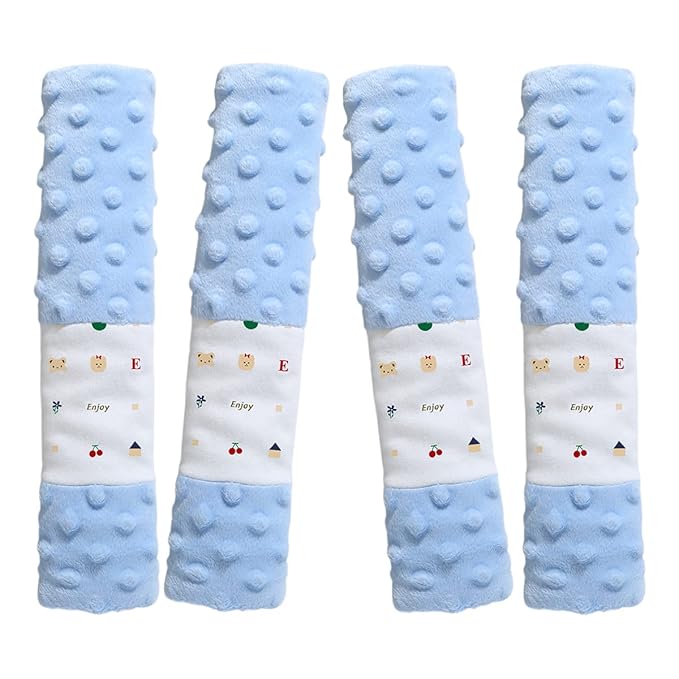 4 Pack Car Seat Belt Straps Cover for Baby Kids, Baby Carrier Straps Covers Stroller Strap Pads Baby Car Seat Belt Neck Covers for Baby(9.8'’X2.2''inch)