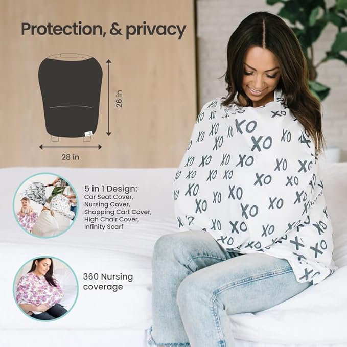 Scout Copper Pearl Multi-Use Cover: Car Seat, Nursing, Stroller - Stretchy Fabric, All-Season, Stylish Designs, Easy Access
