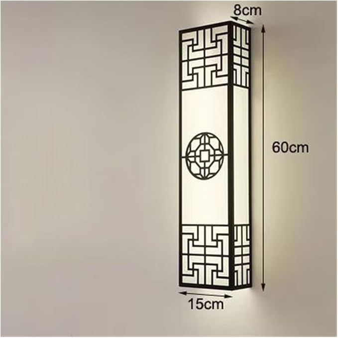 Chinese Style Bedroom Wall Lamp Strip Shaped Zen Background Wall Bedside Lamp Living Room,Ideal for Bedroom