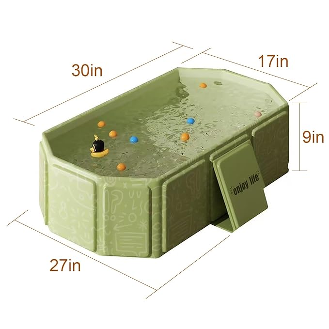 Portable & Foldable Bathtub for Newborns to Toddlers, Baby Bathtub, Easy to Store, Lightweight for Home & Travel, SpaceSaver Collapsible Baby Tubs for Kids, Green