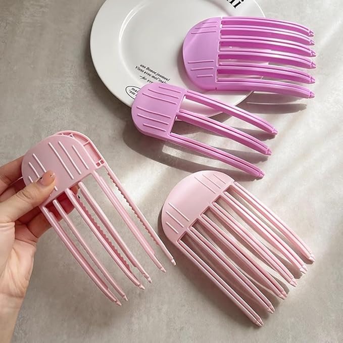 2Pcs Hair Volume Clip, Hair Root Lifter Clips Comb for Women Hair, No-Crease Hair Root Volumizing Clips for Fluffy Bangs (pink)