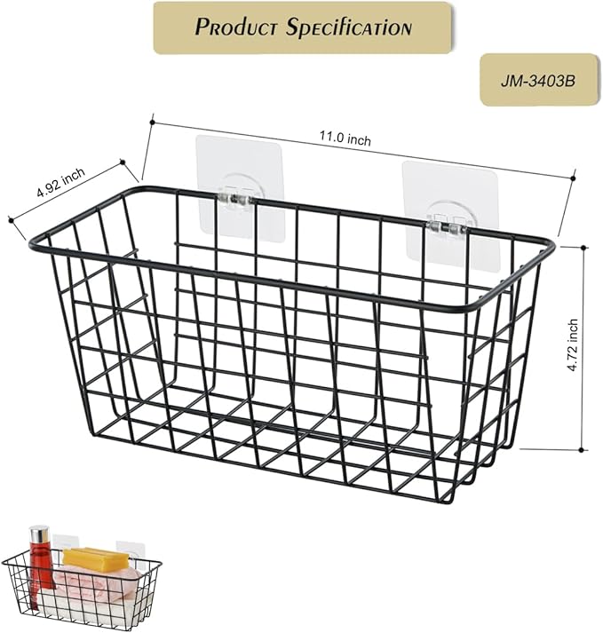4 Pack Hanging Sorage Basket, Bathroom Basket, Household Goods,