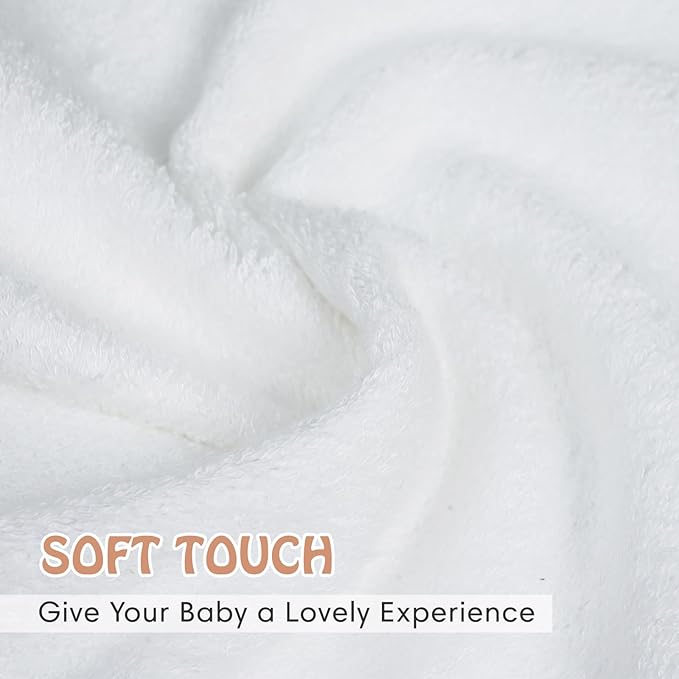 Reusable Organic Baby Washcloths Set: 6 Packs 10 * 10 Ultra Soft Wash Cloth Viscose from Bamboo Absorbent Infant Newborn Bath Face Towel Gentle for Delicate Skin Boys Girl (3 White+ 3 Gray)