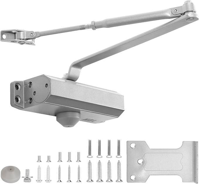 Automatic Garage Door Closer – HBL’ Adjustable Closing & Latching Speed, Durable Sprayed Aluminum, Easy Installation, Also Ideal for Commercial Use.