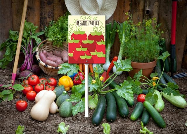 Eveokoki Aluminum Seed & Plant Labels - Plant Markes for Seedlings-Plant Tags for Pots - Garden Signs for Vegetable - Durable Markers for Plants Outdoor Waterproof - Garden Decor for Farmhouse