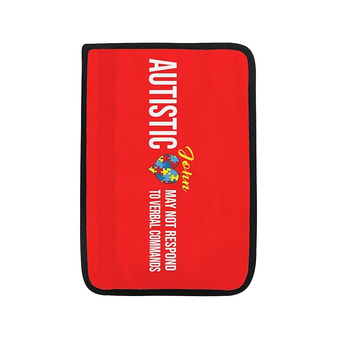 Autistic May Not Respond Seat Belt Cover Special Need Autistic Car Seat Belt Covers for Kid Children Autsim Awareness Medical Alert Seat Belt Cover 2