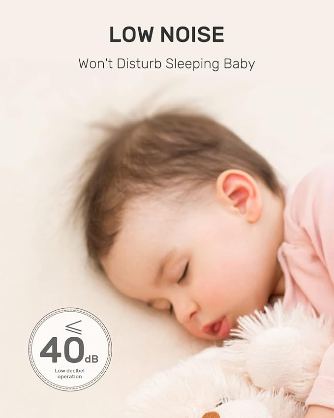 HEYVALUE Nasal Aspirator for Baby, Electric Baby Nose Sucker, Automatic Nose Cleaner with 3 Silicone Tips, Adjustable Suction Level and Music Soothing Function