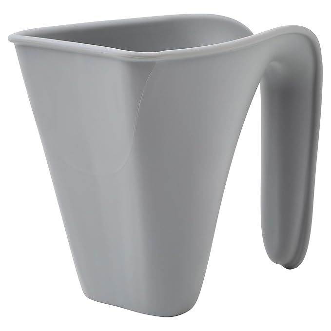 Shnuggle Bath Rinse Jug | Soft Rim Baby & Toddler Shampoo Rinser | Bath Hair Rinsing Cup | Hair Wash Jug with Handle | Essential Bath Accessories | Pebble Grey
