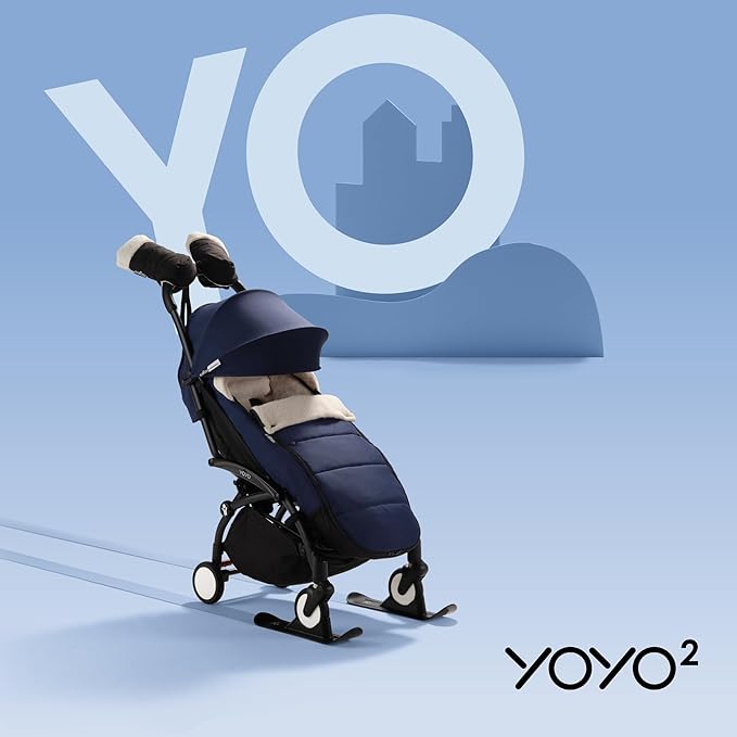 BABYZEN YOYO Footmuff, Grey - Sherpa Lining & Fleece Hood with Drawstring to Keep Baby Warm - Includes Carrying Bag - Machine Washable