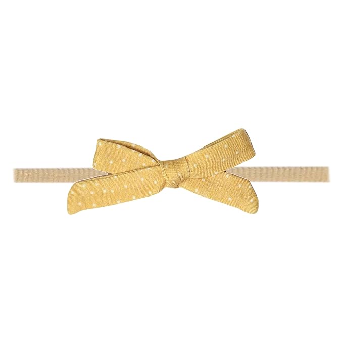 Copper Pearl Baby Bows: Stylish Headbands for Baby Girls, Premium Soft and Stretchy Baby Headbands, Perfect for Newborns, Trendy Designs - Marigold