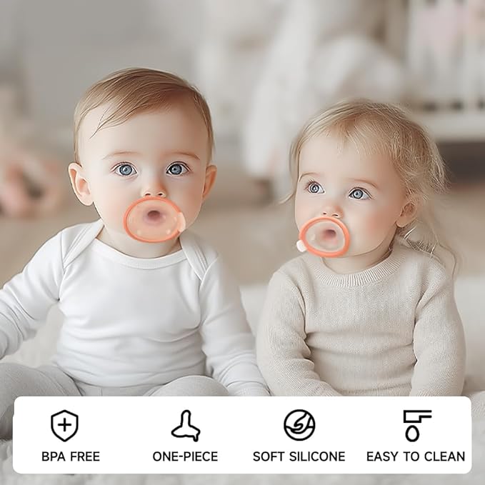 Garkoko 4-Pack Baby Pacifiers 0-6 Months, Breast-Like & Thumb Shape Soft Silicone Newborn Pacifier, Breathable & Easy to Clean, Mimics Breast Feel to Prevent Nipple Confusion, BPA-Free