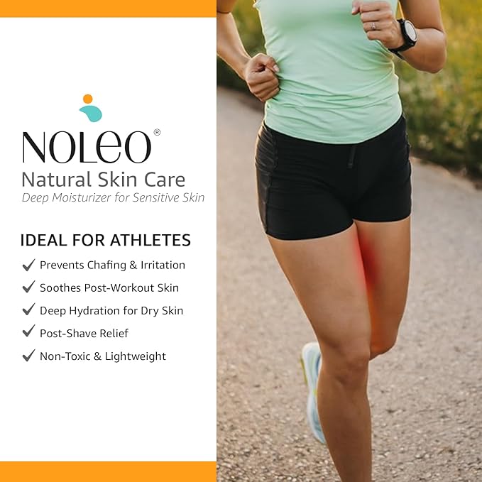 NOLEO Natural Skin Care – Deep Moisturizer for Sensitive Skin | Soothes Redness, Chafing & Irritation | Non-Toxic, EWG Verified, Organic | Face & Body Cream for Adults & Babies – 8oz