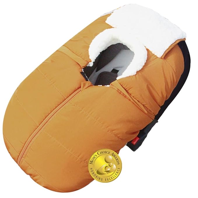 Mom's Choice Awards Winner-TSAYAWA Winter Baby Car Seat Cover -Keep Babies Warm Carseat Bunting Bag/Blanket for Newborn & Infant - Cold Weather Insulated Windproof Carrier Canopy for Travel (Brown)