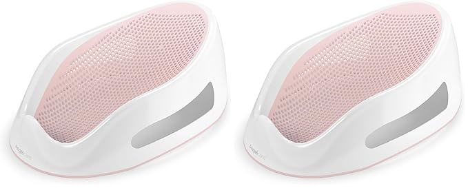 Angelcare Baby Bath Support (Pink) | Ideal for Babies Less Than 6 Months Old (Pack of 2)