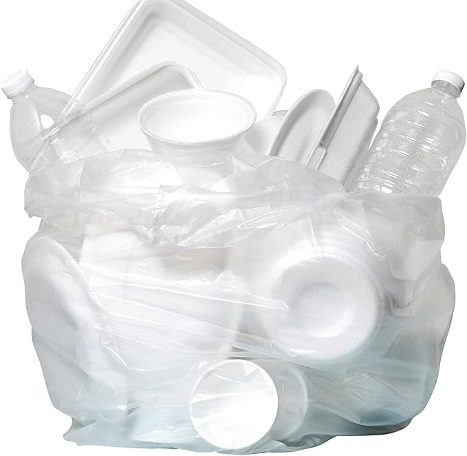 Aluf Plastics High Density Trash Bags, 12-16 Gallon, 16 Micron,