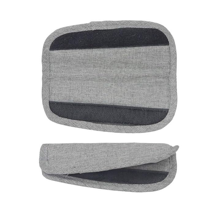 3 Pieces Baby Stroller Car Seat Strap Covers and Crotch Pad Combo Grey, Universal Soft Strap Covers for Newborns Infants Kids Child